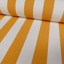 Tissu Toile Outdoor Deperlante Rayure Jaune 