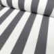 Tissu Toile Outdoor Deperlante Rayure Gris Foncé