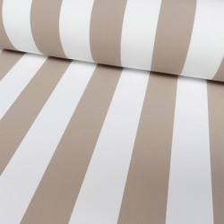 Tissu Toile Outdoor Deperlante Rayure Beige 