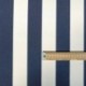 Tissu Toile Outdoor Deperlante Rayure Bleu Marine 