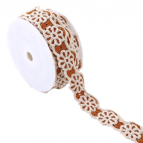 Macrame fleurs bicolore