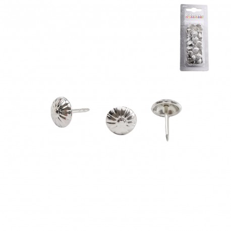 Clous tapissier ronds stries x50