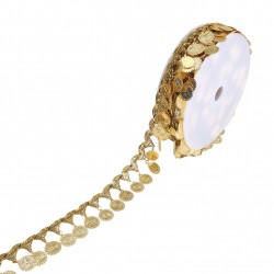 Galon frange sequins Or - 