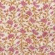 Tissu Blockprint Imprimé Tampons Mains Matelassé Double Face Floral Blanc et Marron Clair