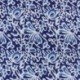 Tissu Blockprint Impression Tampons Mains Floral Bleu