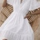 Tissu Borderie Coton Uni Blanc