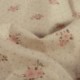 Tissu Petites Fleurs Rose Fond Coloris Lin 