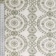 Tissu Broderie Coton Fleurs Vert