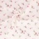 Tissu Broderie Coton Fleurs Rose 