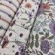 Tissu Cretonne Imprimée Fleurs Mauve