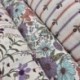 Tissu Cretonne Imprimée Herbier Mauve 