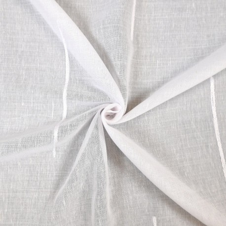Tissu Etamine Flammée Gauthier Fil Blanc