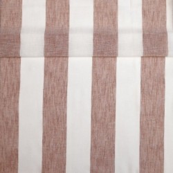 Tissu Etamine Rayée Gamma Terracotta