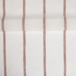 Tissu Etamine Rayée Montego Terracotta