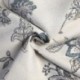 Tissu Jacquard Mina Floral Bleu 