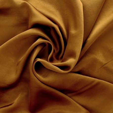 Tissu Satin Uni Ocre 