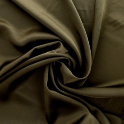 Tissu Satin Uni Kaki 