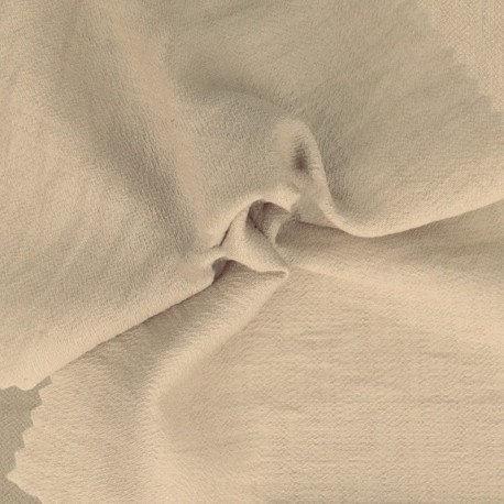 Tissu Crêpe Viscose Uni Beige