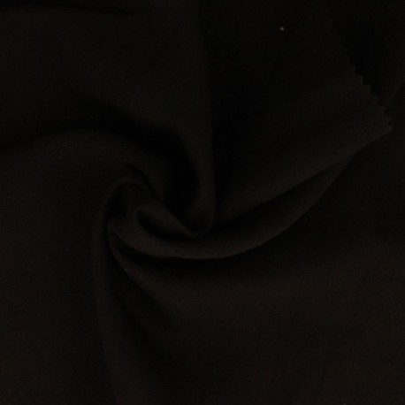 Tissu Crêpe Viscose Uni Noir 