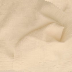 Tissu Uni Aspect Froissé Ecru 
