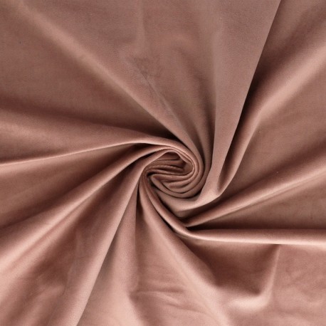 Tissu Velours Vieux Rose 