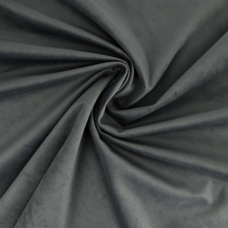Tissu Velours Gris 
