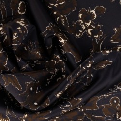 Tissu Satin Imprimé Digital Marine
