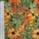 Tissu Popeline De Viscose Imprimée Floral Jaune et Vert