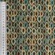 Tissu Popeline De Viscose Imprimée Losange Bleu et Marron
