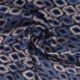 Tissu Popeline De Viscose Imprimée Losange Bleu