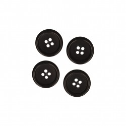 Bouton plastique 4 trous Gris anthracite - 