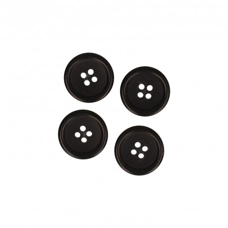 Bouton plastique 4 trous Gris anthracite - 