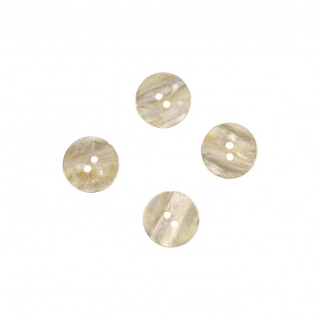 Bouton nacre naturel Blanc - 