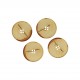 Bouton transparent corne Marron antilope - 