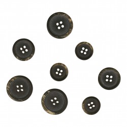 Bouton naturel marbré côté