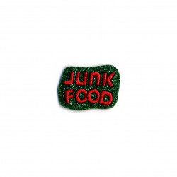 Junk food 3x2,5cm - Vert paillettes