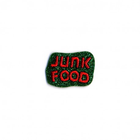 Junk food 3x2,5cm - Vert paillettes