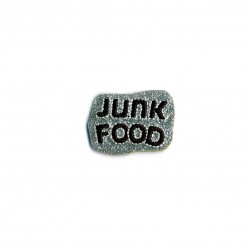 Junk food 3x2,5cm - Silver