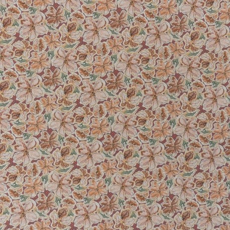 Tissu Toile Euphoria Aspect Lin Fleurs