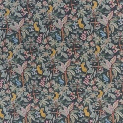 Tissu Toile Euphoria Aspect Lin Jungle Vert