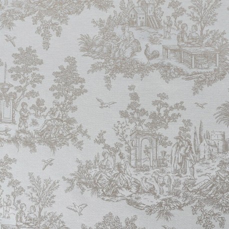 Toile de Jouy Baden Coloris Lin 