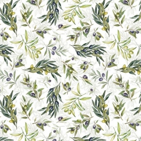 Tissu Toile Loneta Enduit Arbequina Olives