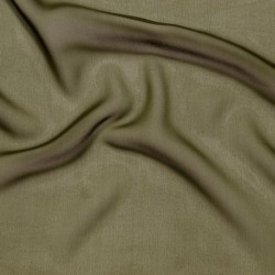 Tissu Mousseline de Soie Kaki 10 Mommes 