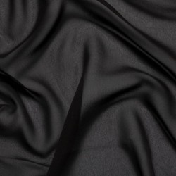 Tissu Mousseline de Soie Noir 10 Mommes 