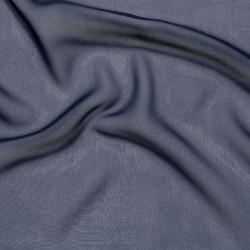 Tissu Mousseline de Soie Bleu Foncé 10 Mommes 
