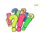 Motif ponctuation fluo 15x21cm Fluo - 