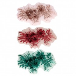 Motif perles fleur