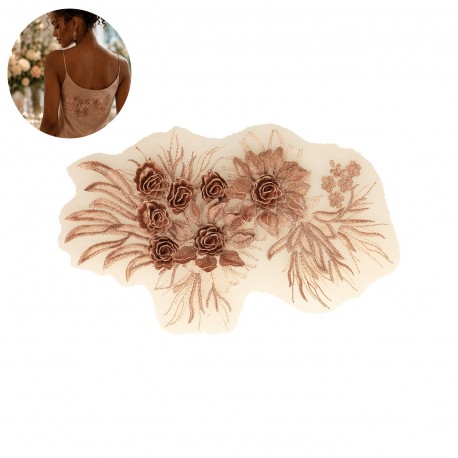 Motif perles fleur