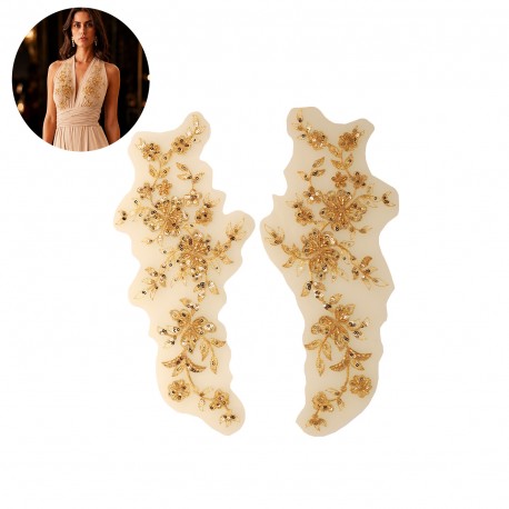 Motif perles fleur *2