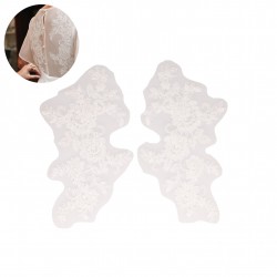 Motif perles fleur *2 Blanc